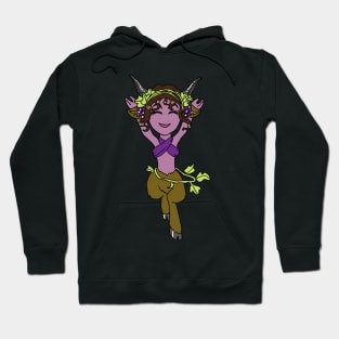 Dancing Female Satyr Playing Flute Girl CHIBI SD MONSTER GIRLS Series I Hoodie